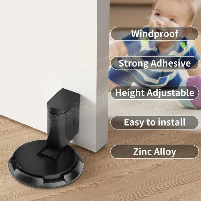 Door Stopper Adjustable Adhesive or Screw Mount Fits Gaps up to 0.98 Inches