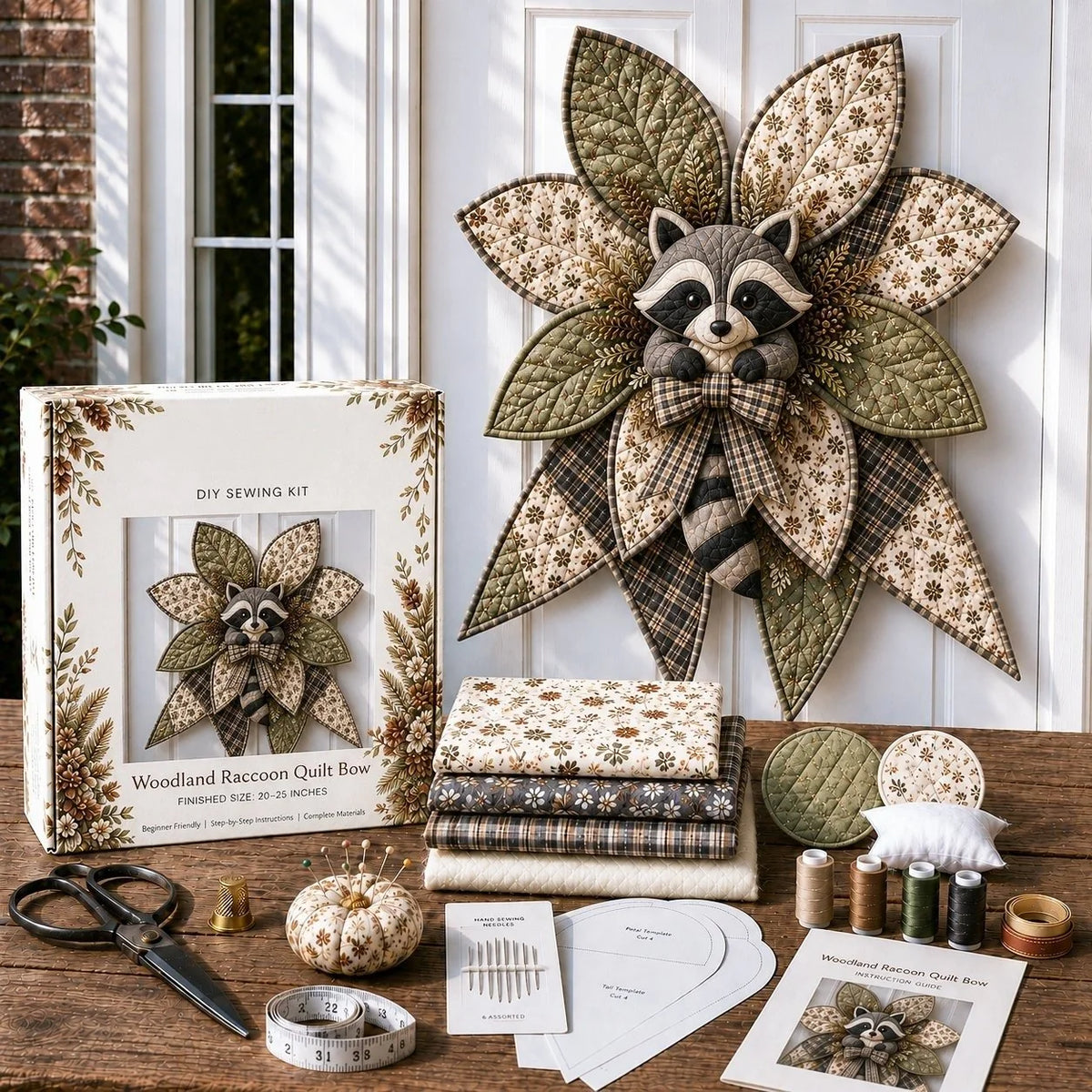 Door Wreath Sewing Kit Forest Fox Complete Kit