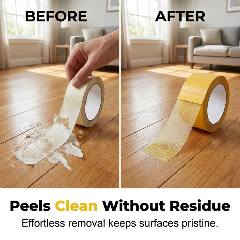 Double-Sided Tape Tear-Resistant Fabric Residue-Free 20m Roll