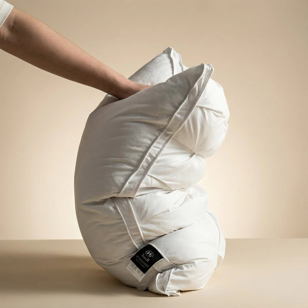 Down Pillow Hotel-Soft Goose Down Breathable Cotton Cover