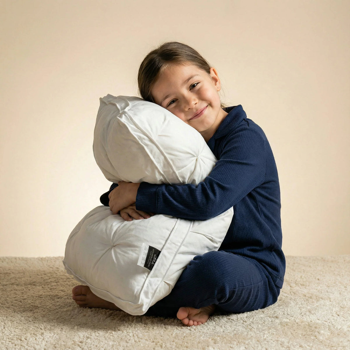 Down Pillow Hotel-Soft Goose Down Breathable Cotton Cover