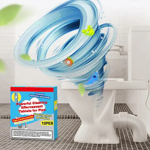 Drain Cleaner Tabs Fizzy Deep Clean 12 Pack