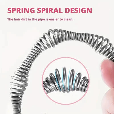 Drain Snake Flexible Spiral Cable 16 ft Carbon Steel