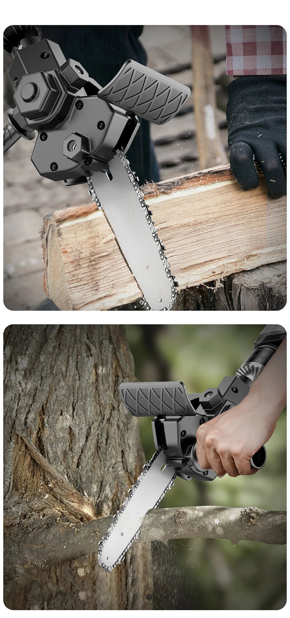 Drill Chainsaw Attachment 4 Inch Tungsten Chain Lightweight