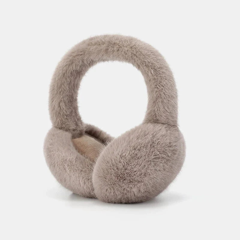 Earmuffs Foldable Plush Detachable Lining & Adjustable Band
