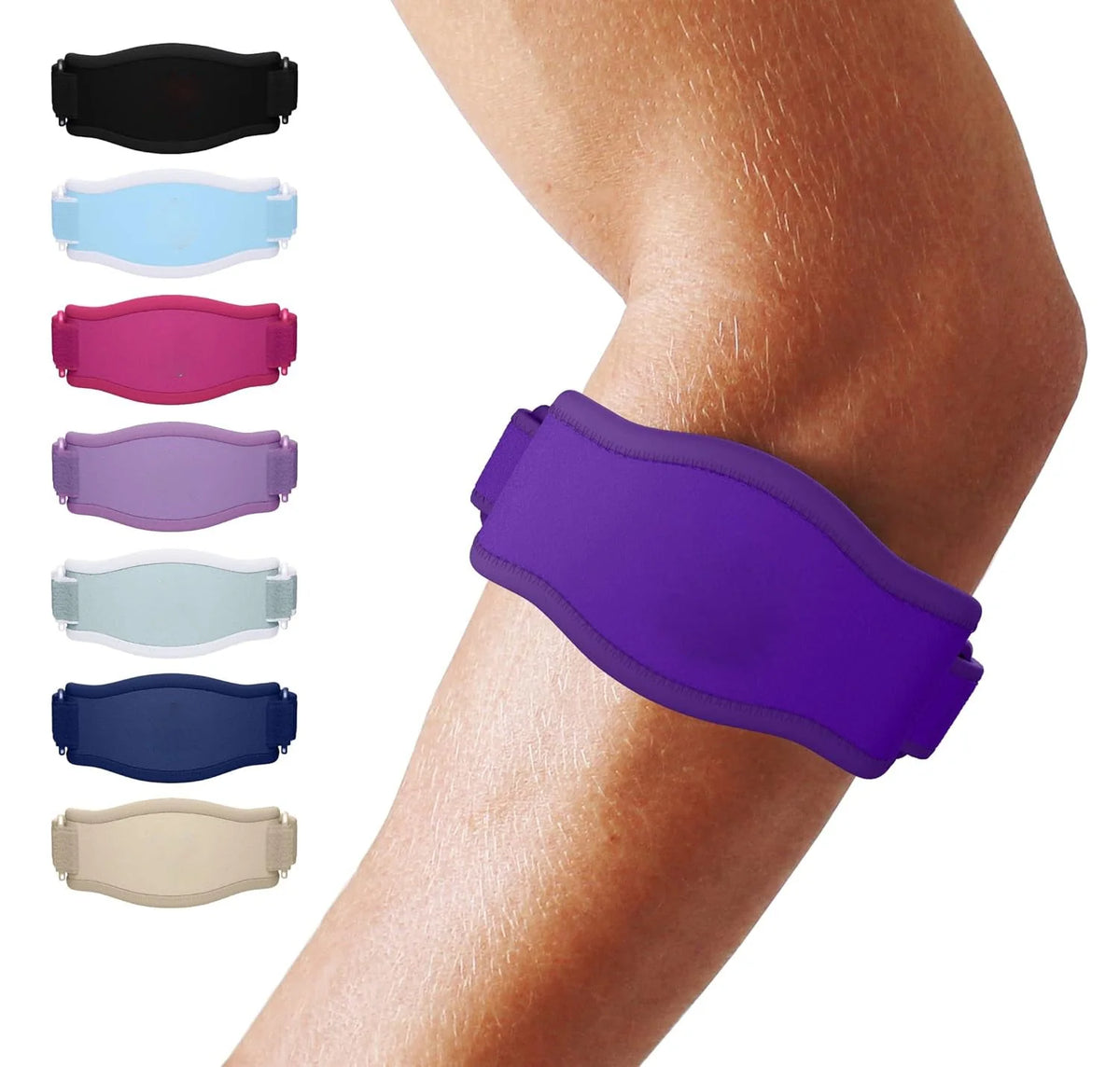 Elbow Brace Adjustable Three-Strap Moisture-Wicking Non-Slip Fit