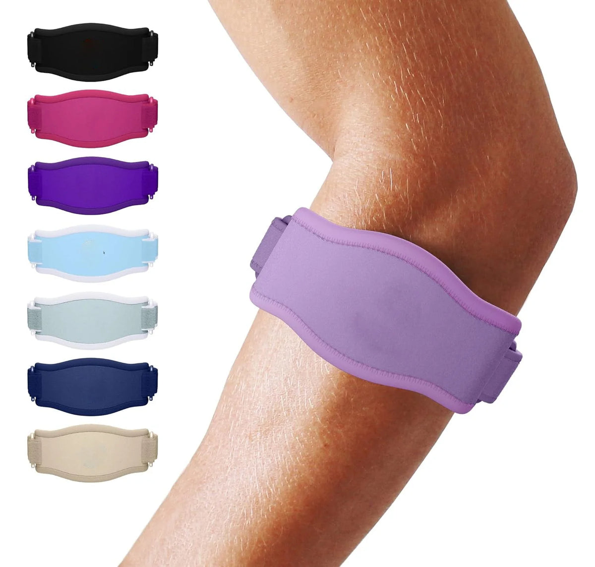 Elbow Brace Adjustable Three-Strap Moisture-Wicking Non-Slip Fit