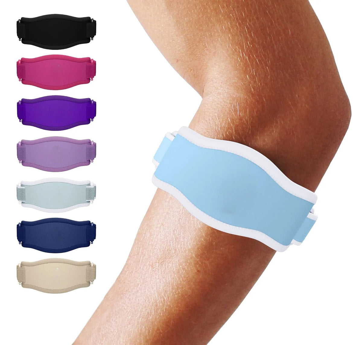 Elbow Brace Adjustable Three-Strap Moisture-Wicking Non-Slip Fit