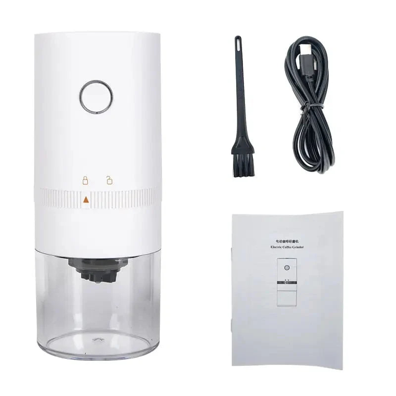 Electric Coffee Grinder Adjustable Grind USB Rechargeable