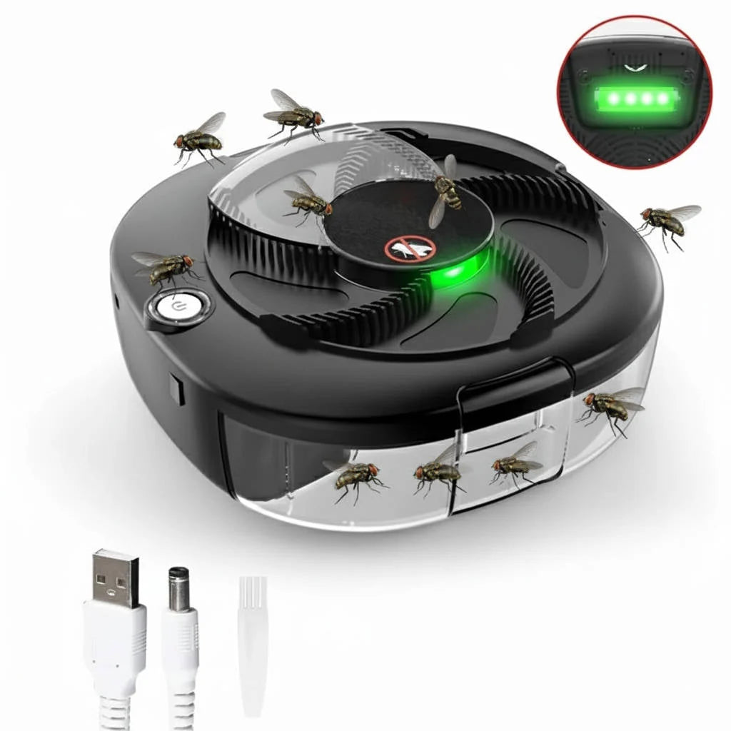 Electric Fly Trap Automatic Rotating Arm USB Rechargeable