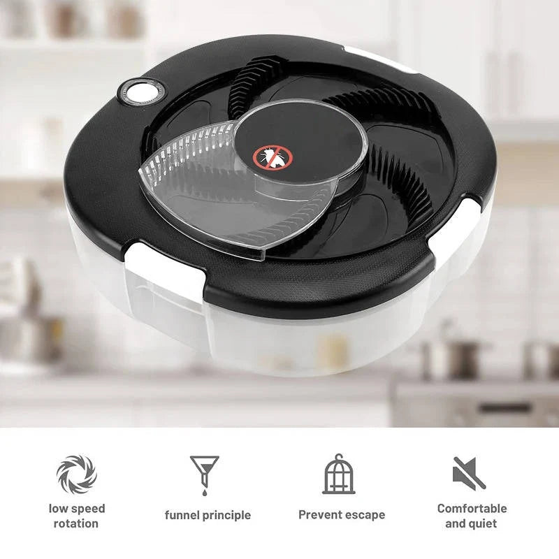 Electric Fly Trap Automatic Rotating Arm USB Rechargeable