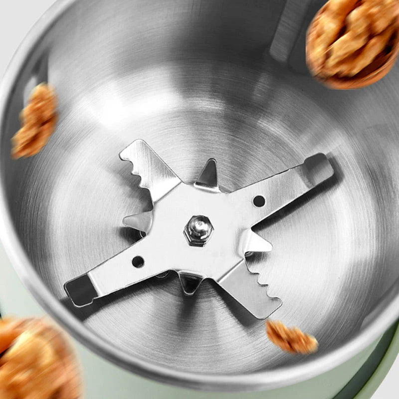 Electric Grain Mill Stainless Steel Bowl S-Shaped Blade