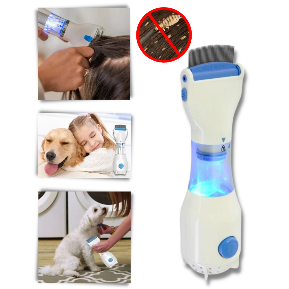Electric Lice Comb Battery-Operated Rounded Teeth Disposable Filter