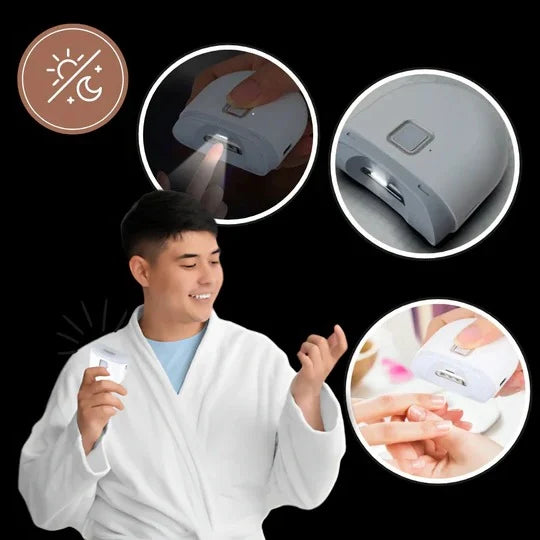 Electric Nail Clippers Automatic Grinding Dual Speed LED Light