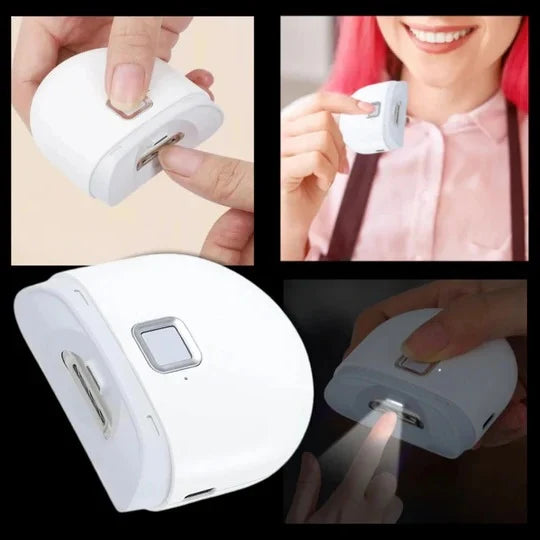 Electric Nail Clippers Automatic Grinding Dual Speed LED Light