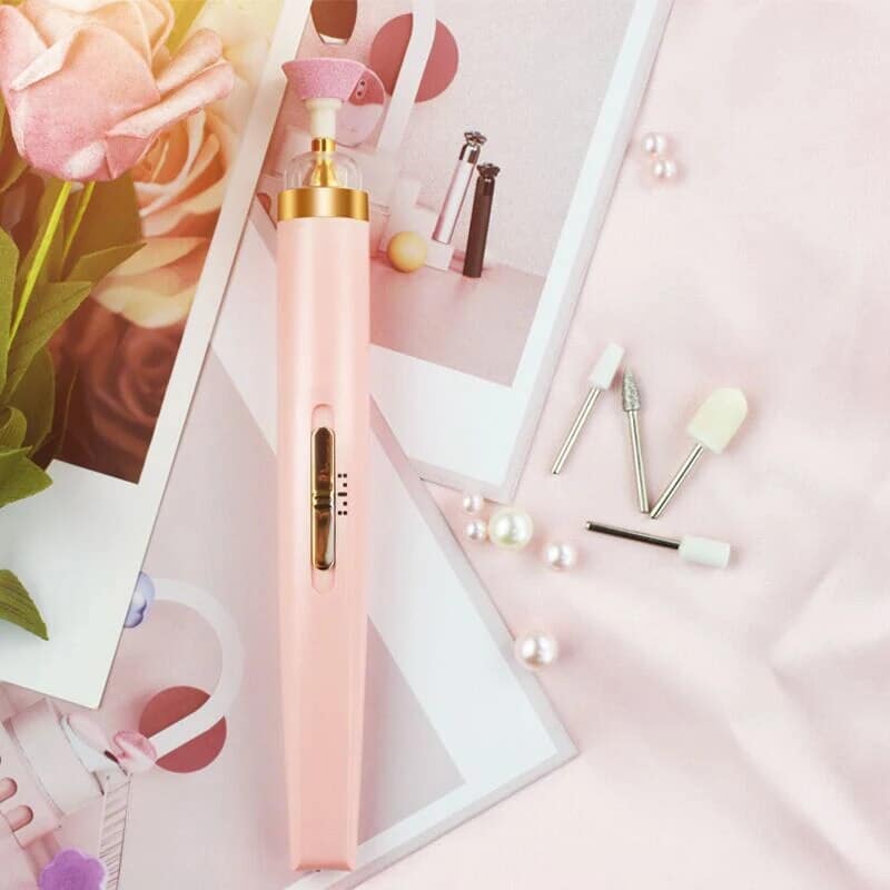 Electric Nail File Rechargeable With LED Light & 5 Bits