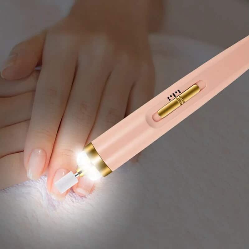 Electric Nail File Rechargeable With LED Light & 5 Bits