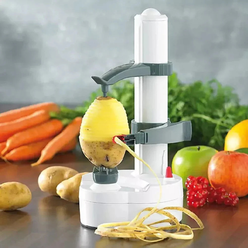 Electric Potato Peeler Adjustable Chamber Automatic Shutoff