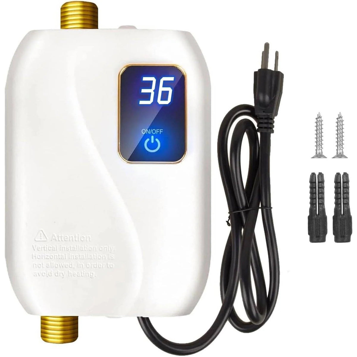 Electric Tankless Water Heater 3000W Digital Display
