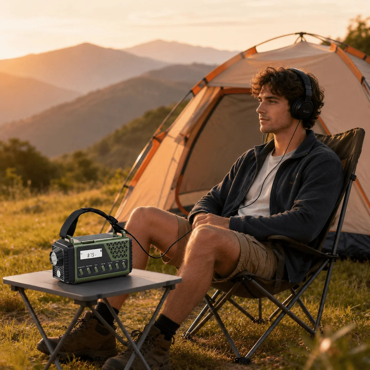 Emergency Radio Hand Crank & Solar 10,000mAh Power Bank