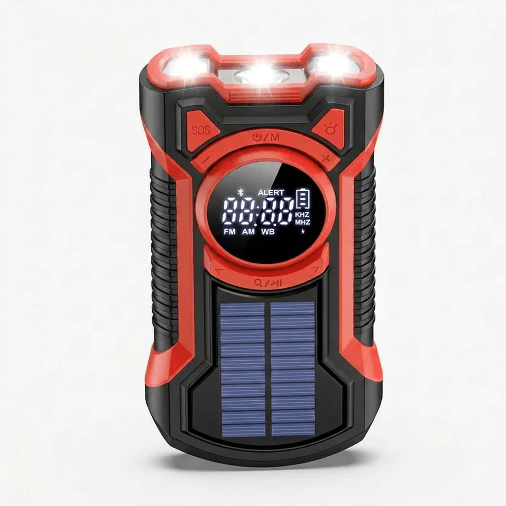 Emergency Radio Solar & Hand Crank Charging 5000mAh Power Bank