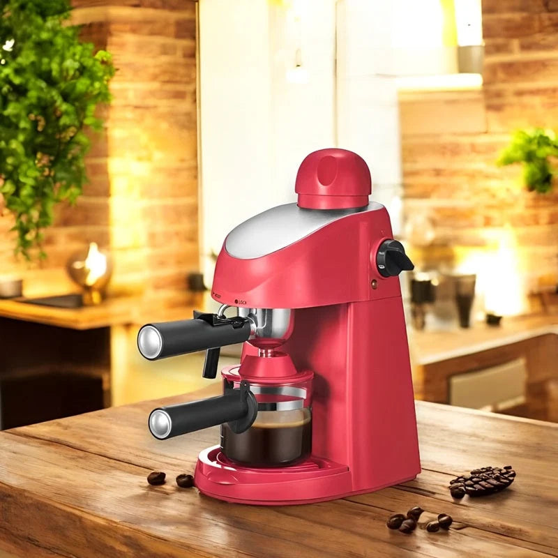 Espresso Machine Built-In Steam Wand Frother 4-Cup