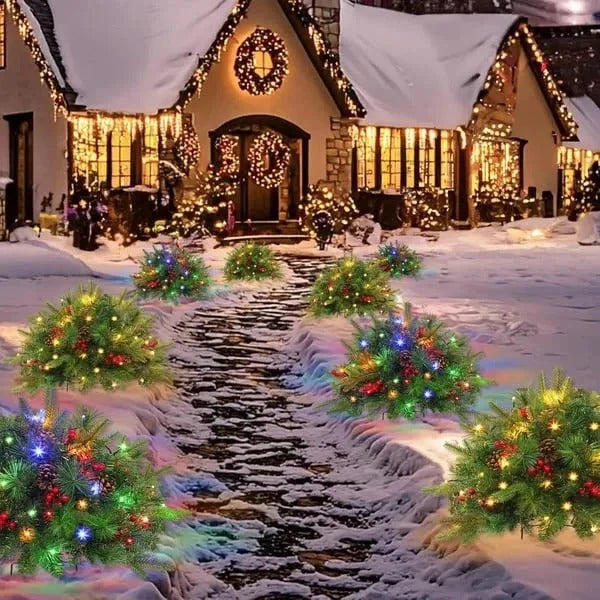 Evergreen Urn Filler Battery-Operated 35 LED Lights Automatic Timer