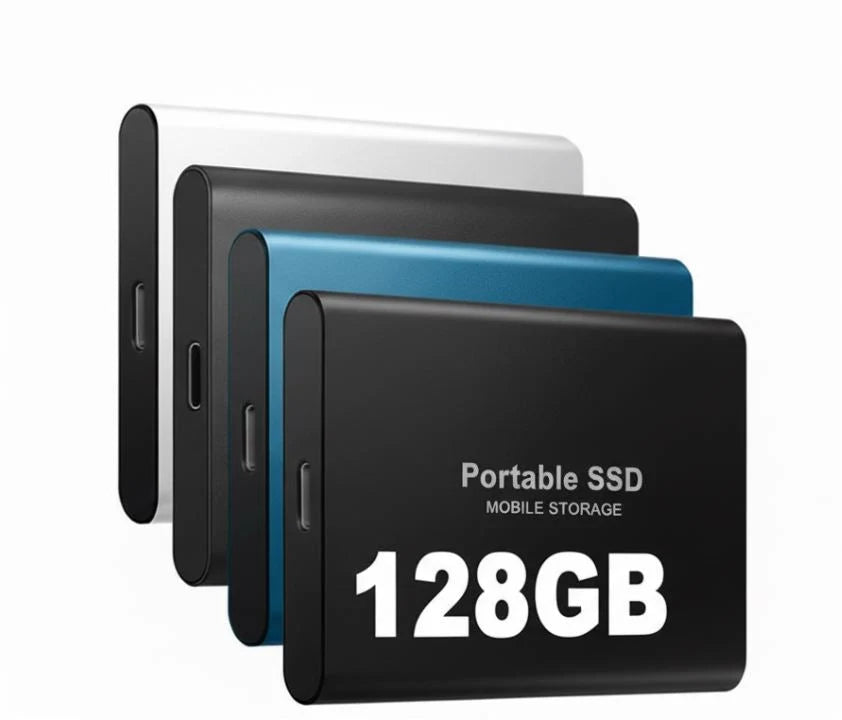 External SSD 128GB USB-C 520 MB/s Shockproof Aluminum