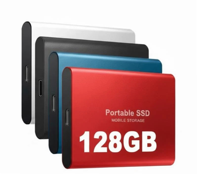 External SSD 128GB USB-C 520 MB/s Shockproof Aluminum