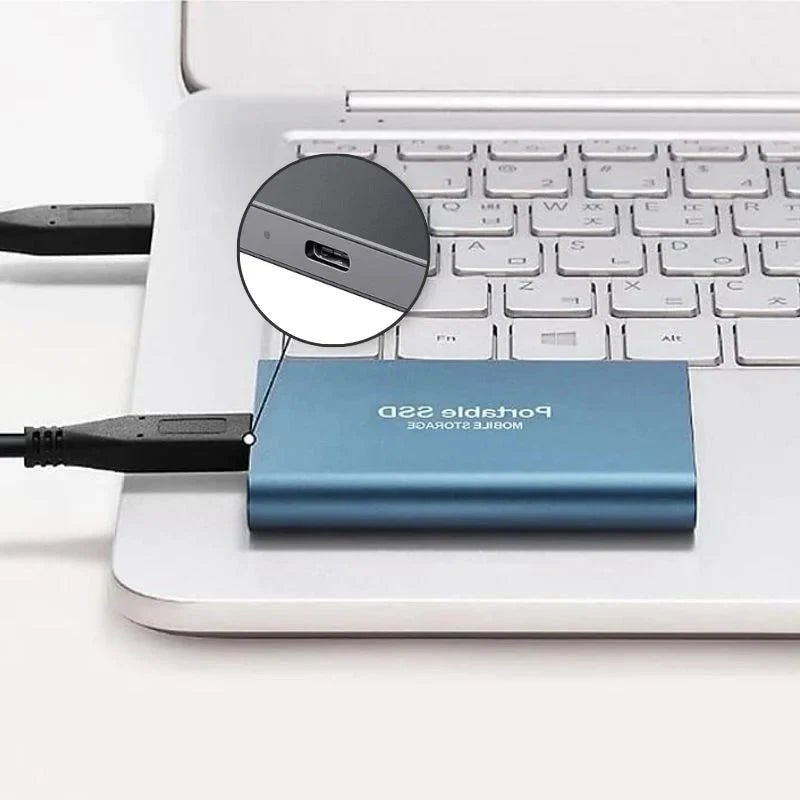 External SSD 128GB USB-C 520 MB/s Shockproof Aluminum