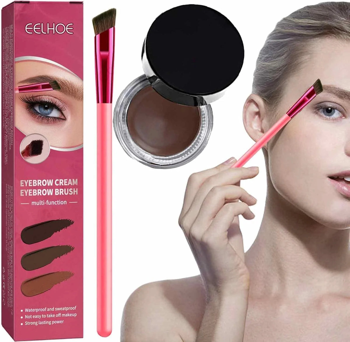 Eyebrow Brush Ultra-Fine Tapered Tip Ergonomic Handle