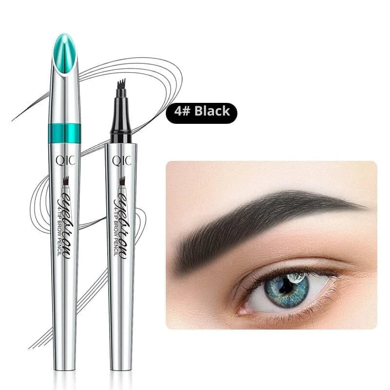 Eyebrow Pencil 4-Tip Microblading Head Waterproof & Long-Lasting