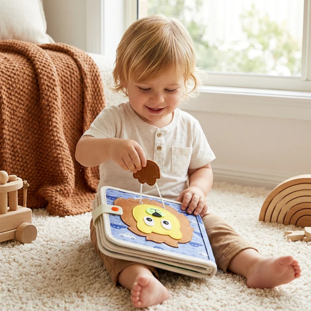 Fabric Activity Book Multi-Texture Sensory Movable Pieces
