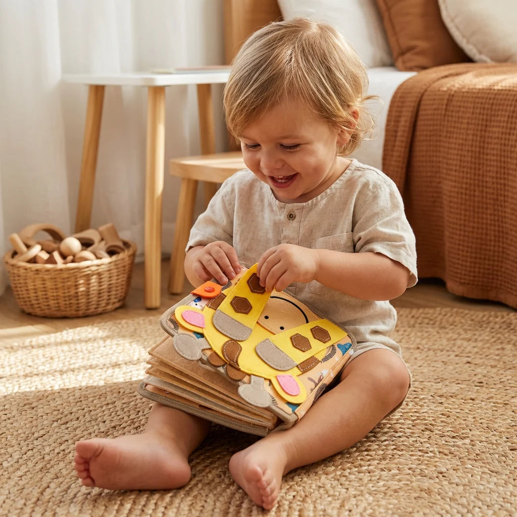 Fabric Activity Book Multi-Texture Sensory Movable Pieces