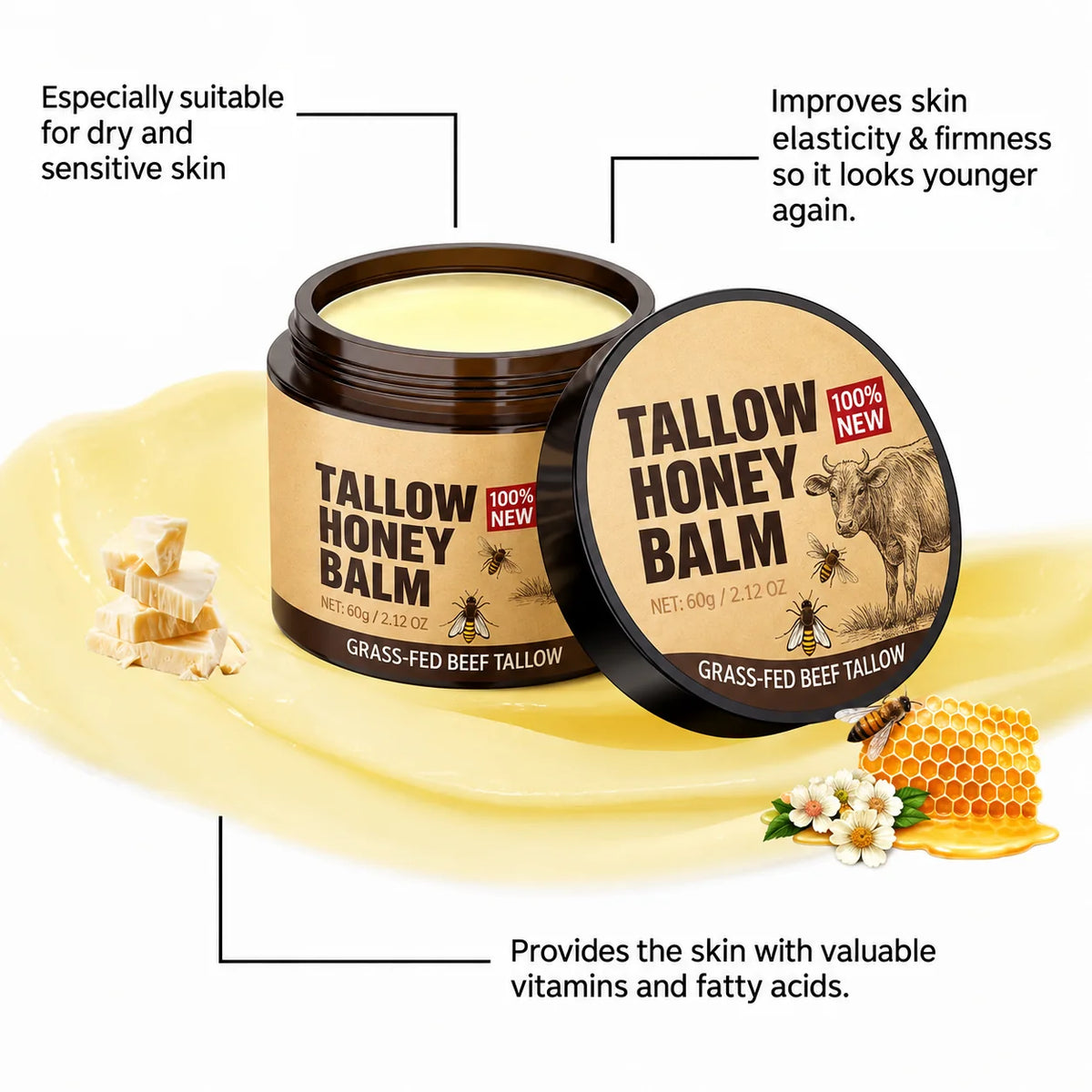 Face & Body Cream Whipped Fast-Absorbing Non-Greasy