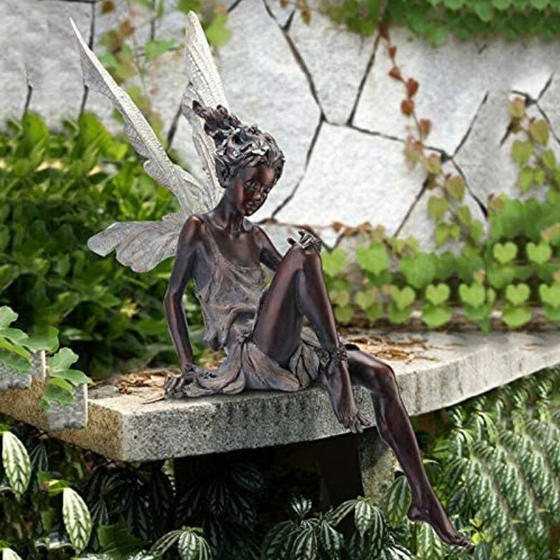 Fairy Garden Statue Weatherproof & UV-Resistant Resin 9 Inch