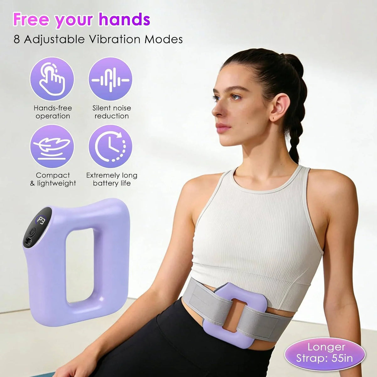 Fascia Ring Massager Hands-Free Adjustable Strap