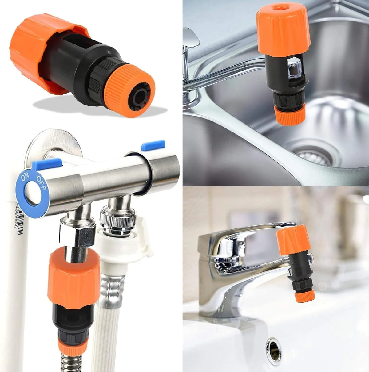 Faucet Adapter Universal Tool-Free Fits Up To 33 mm