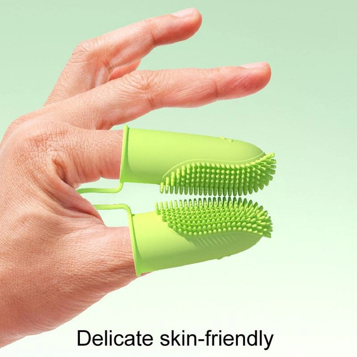 Finger Toothbrush Dual-Finger Design Over 800 Bristles