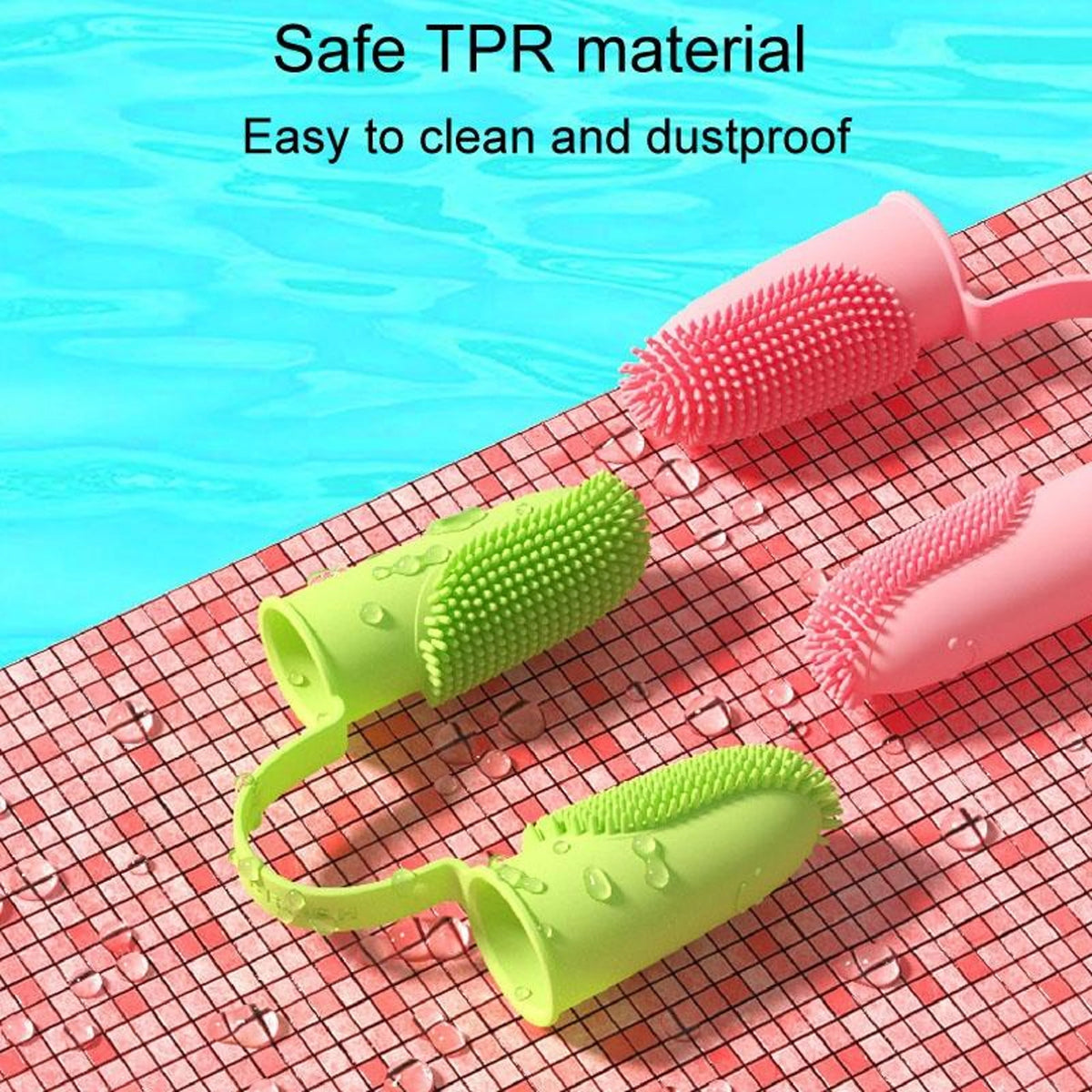 Finger Toothbrush Dual-Finger Design Over 800 Bristles