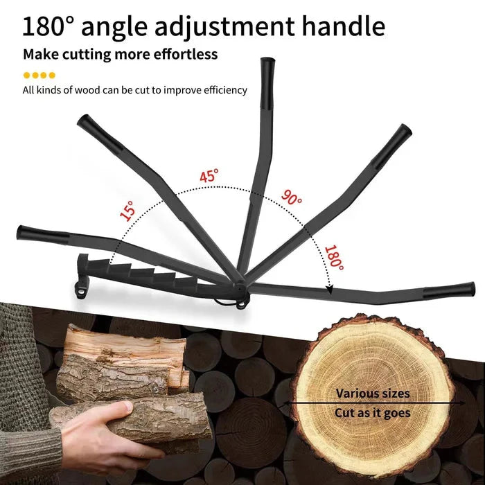 Firewood Splitter Wall-Mounted Carbon Steel Manual Lever