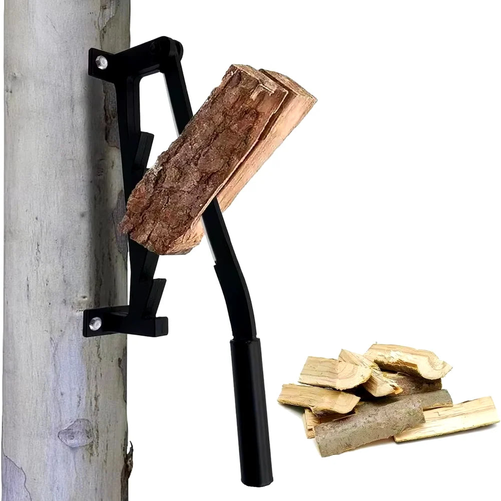 Firewood Splitter Wall-Mounted Carbon Steel Manual Lever
