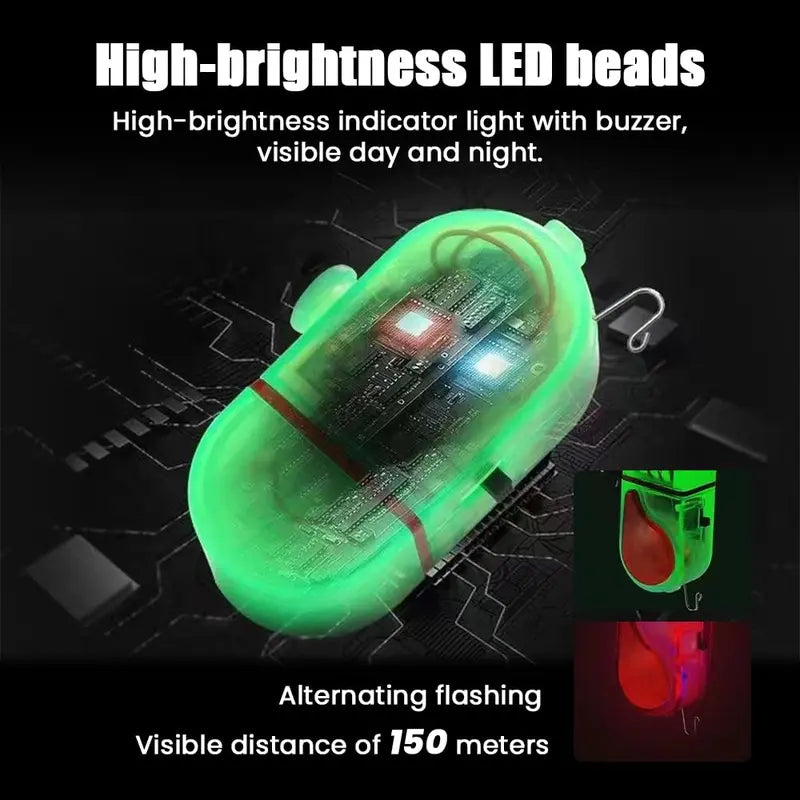 Fishing Rod Bite Alarm Clip-On Sensitive Sound & LED