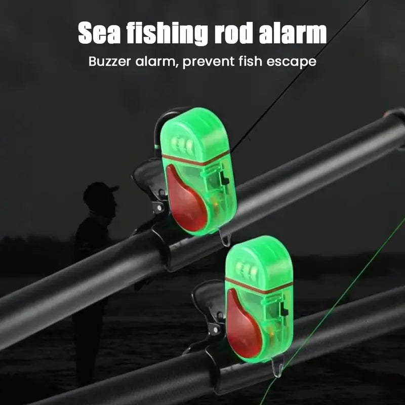 Fishing Rod Bite Alarm Clip-On Sensitive Sound & LED