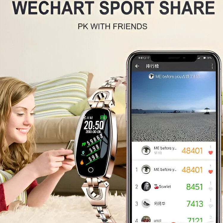 Fitness Bracelet Heart Rate & Color Touchscreen Interchangeable Chains