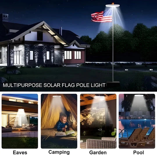 Flagpole Light Solar Dusk-To-Dawn 700 Lumens