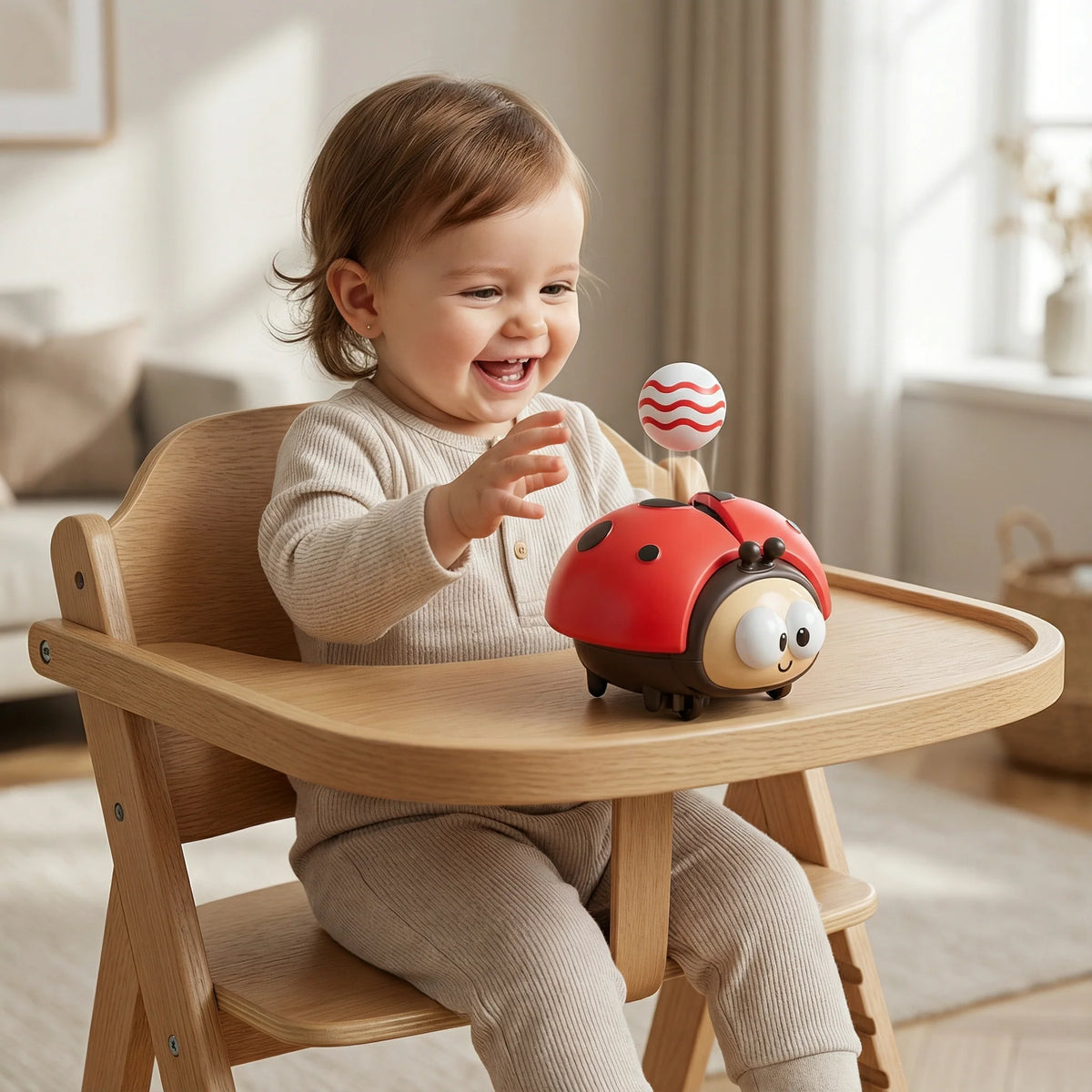 Floating Balloon Toy Ladybug Battery-Powered One-Button