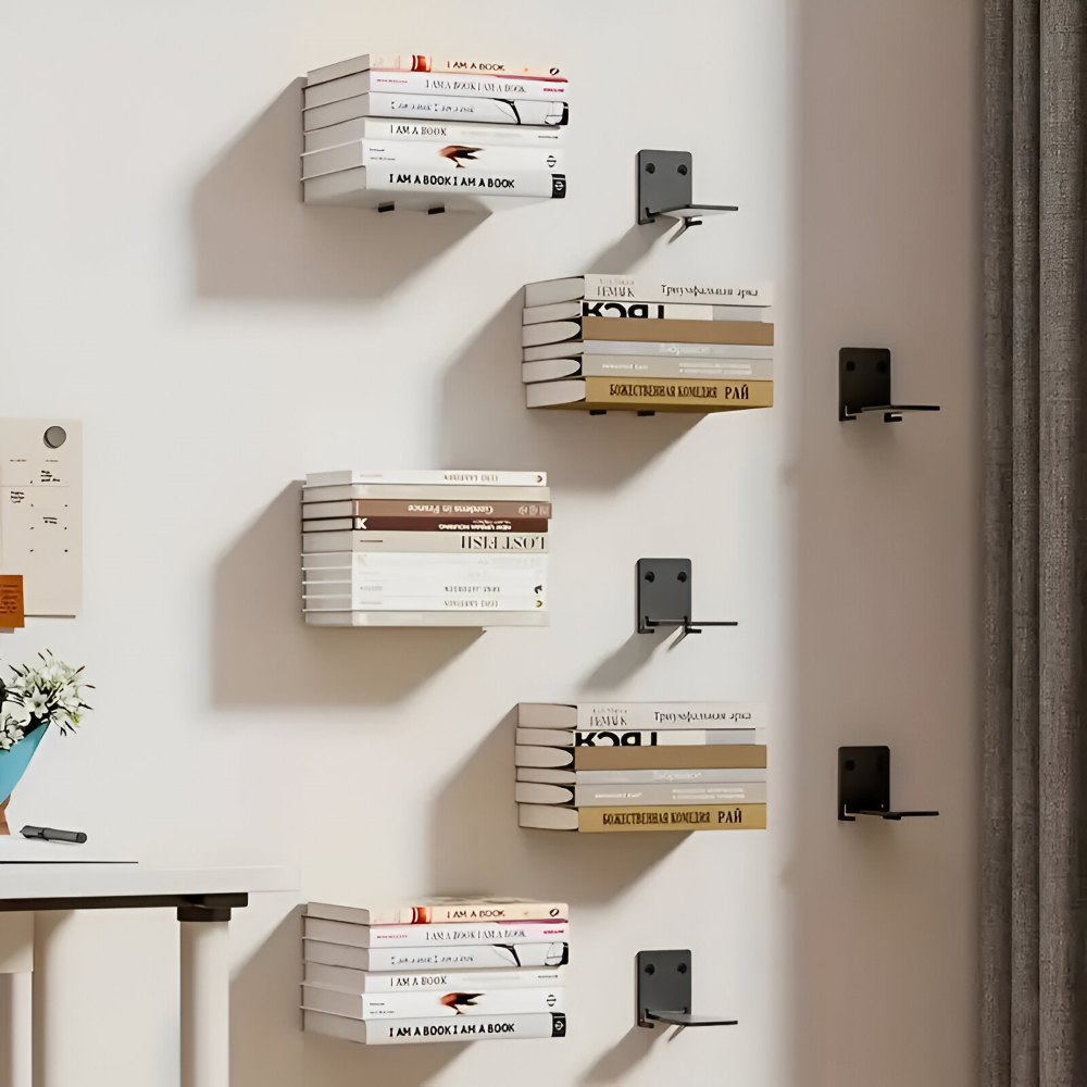 Floating Shelf Invisible Bracket Painted Iron Wall-Mounted