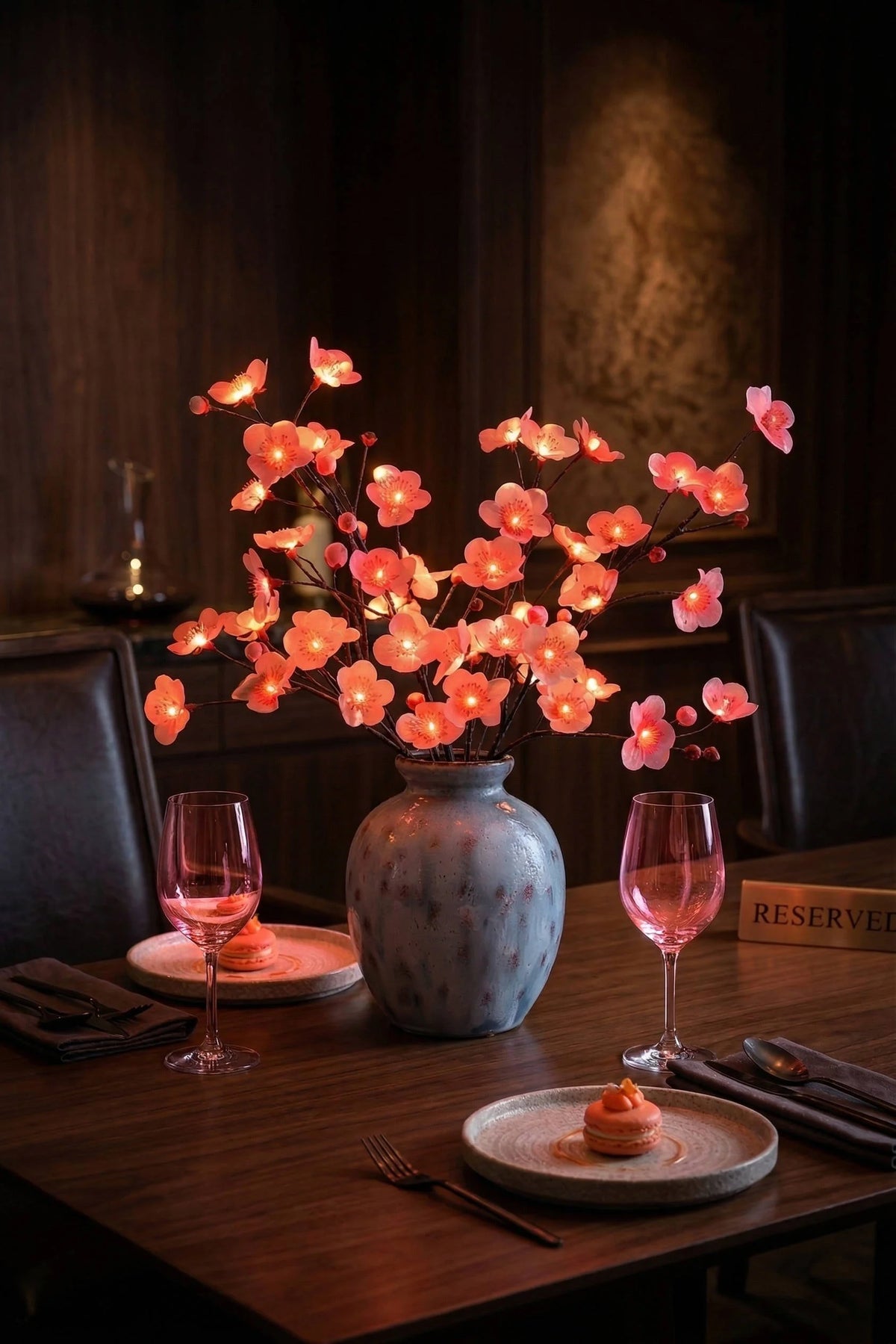 Floral Branch Lights Battery-Powered LED Set of 3
