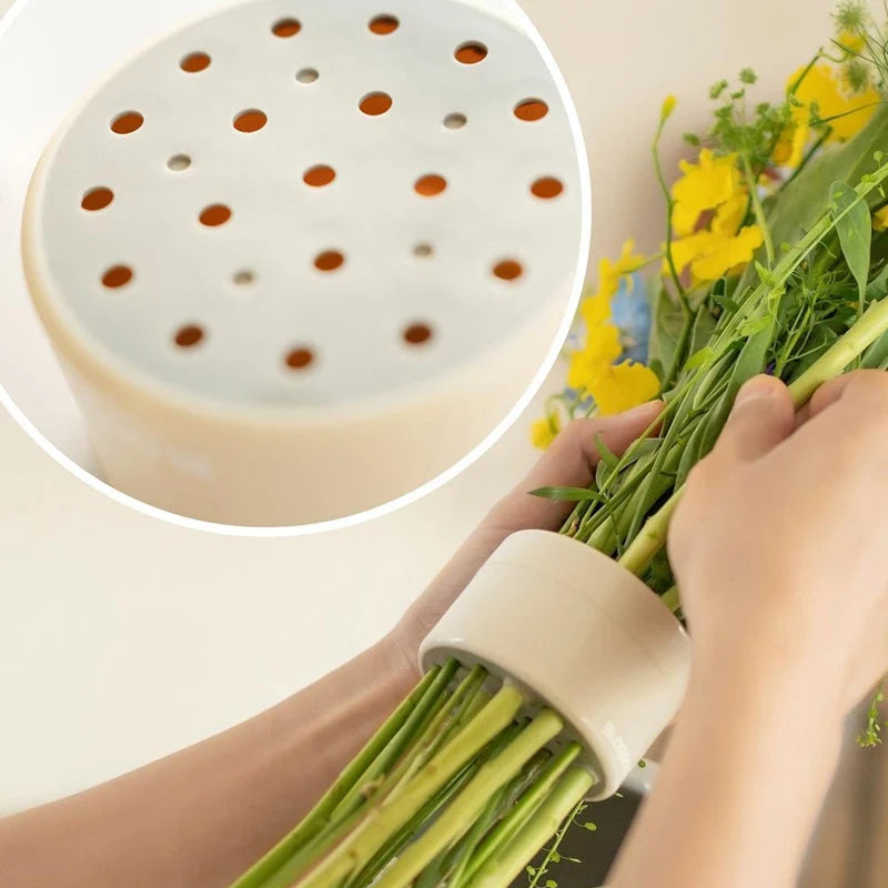 Flower Stem Holder Spiral Multi-Channel ABS-TPE Set of 2